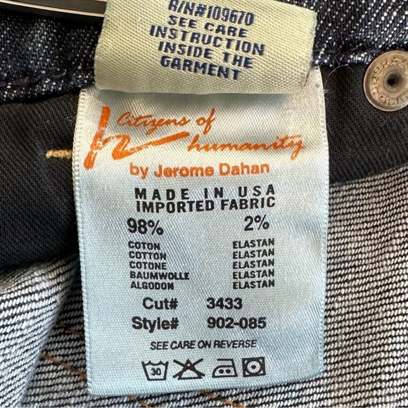 Citizens of Humanity Jerome Dahan Denim Blue Jean Shorts Women’s Size 27 - Picture 8 of 9